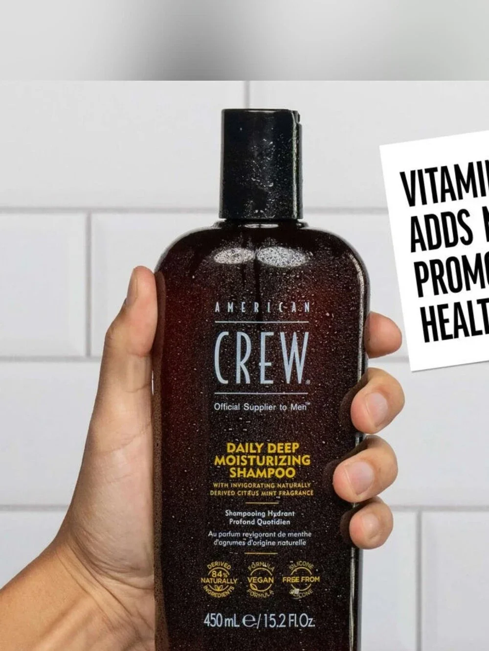THREE AMERICAN CREW DAILY DEEP MOISTURIZING SHAMPOO FOR MEN 33.8FL OZ EACH